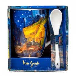 Taza Con Cuchara Enesco Terraza De Café Por La Noche Van Gog