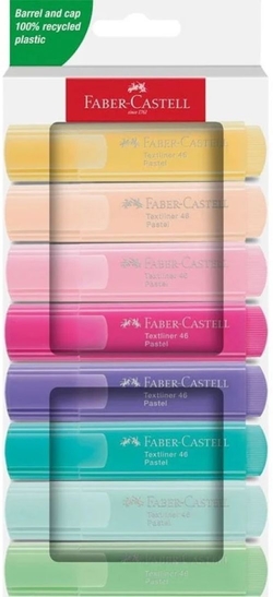 Estuche 8 marcadores fluorescentes textliner 46 pastel surtudo
