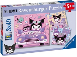 PUZZLE 2D KUROMI 3X49 PIEZAS