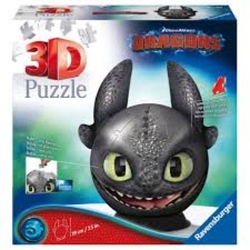 PUZZLE 3D DRAGON TRAINER CON OREJAS 72 PIEZAS