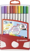 Estuche 20 colores colorparade stabilo pen 68 punta pincel colores surtidos