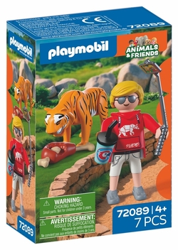 ZOO TIGRE Y VISITANTE PLAYMOBIL