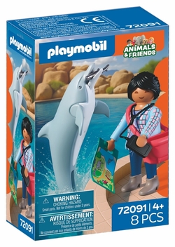 ZOO DELFIN Y VISITANTE PLAYMOBIL