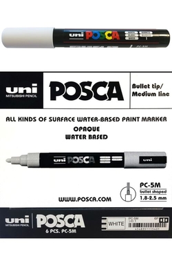 Punta Fina Pluma Marcadora UNI POSCA PC-5M, Pluma De Publicidad Para Rotulador Posca