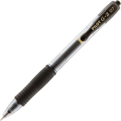 C/12 BOLIGRAFO PILOT G-2 NEGRO PUNTA 0,7MM RECICLADO