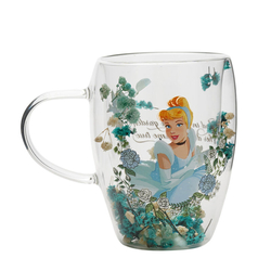 Taza De Cristal Cenicienta Princesas Disney 550Ml