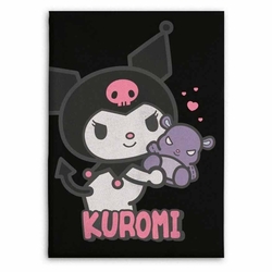 Manta Franela Kuromi Hello Kitty 110X150Cm