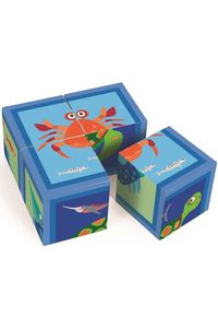 PUZZLE OCEAN 4 BLOCKS CARDBOARD SCRATCH