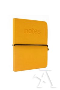 Cuaderno de notas 14x19,cm 96h 70g 1horizont. papel reciclado tapa amarilla