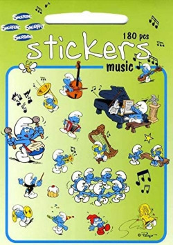 180 PEGATINAS LOS PITUFOS MUSICALES