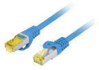 Cable Red Lanberg Latiguillo Cat.6A S/Ftp Lszh Cu 0.5M Azul