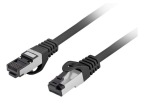 Cable Red Lanberg Latiguillo Cat.8.1 S/Ftp Lszh Cu 1M Negro