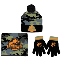 Conjunto Gorro Guantes Braga Cuello Jurassic Park