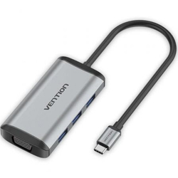 Docking Usb Tipo-C Vention Tgshb/ 3Xusb/ 1Xhdmi 4K/ 1Xvga/ 1