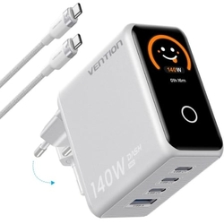 Cargador De Pared Gan Vention Tz-Fcoi0-Eu/ 3Xusb Tipo-C + Ca