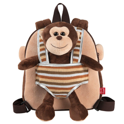 Mochila + Peluche Mono Max 25Cm