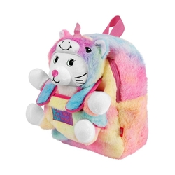 Mochila + Peluche Gato Emi 27Cm
