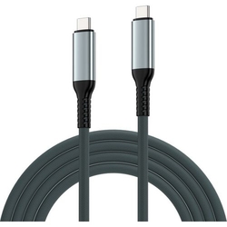 Cable Ewent Usb 4 Gen3 Tipo-C/M A Tipo-C/M Fabric 1M Blanco/