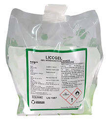BOLSA GEL HIDROALCOHOLICO 800ML LICOGEL ENVASE ECO