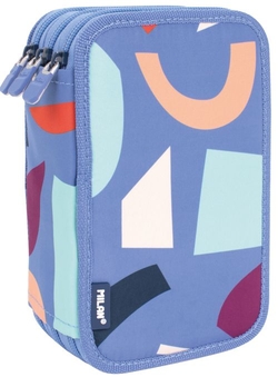 PLUMIER 3 PISOS CON CONTENIDO SERIE FUN ANIMALS AZUL