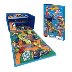 Caja Organizadora De Coches Con Pista Y Area De Juego Hot Wh
