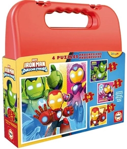 MALETA PUZZLES PROGRESIVOS 6-9-12-16 IRON MAN AND FRIENDS