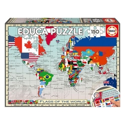 PUZZLE 150 PIEZAS BANDERAS DEL MUNDO