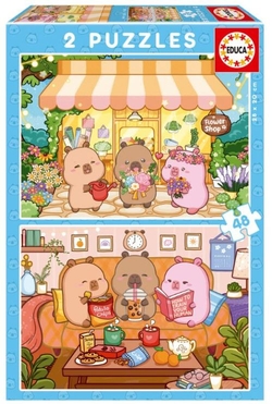 PUZZLE 2X48 PIEZAS CAPYBARAS CAPYFUN