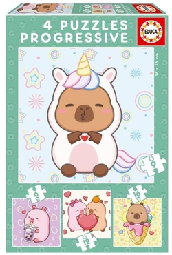 PUZZLE PROGRESIVO CAPYBARAS CAPYFUN 6 9 12 16 PIEZAS