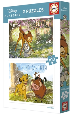 PUZZLE 2X100 PIEZAS CLASICOS DISNEY