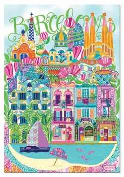 PUZZLE 1000 PIEZAS BARCELONA CAR PINTOS