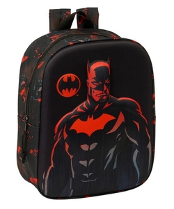 MOCHILA GUARDERIA 3D BOLSILLO RED BATMAN 22x27x10CM