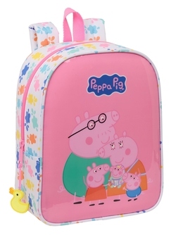 MOCHILA GUARDERIA ADAPTABLE CARRO PEPPA PIG BABY PIG 22x27x10cm