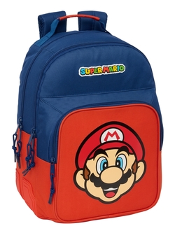 MOCHILA DOBLE ADAPTABLE CARRO SUPER MARIO MAMMA MIA 32x42x15cm