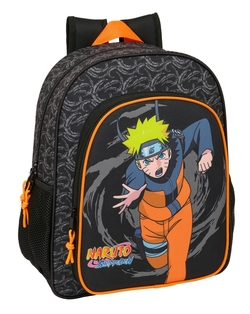 MOCHILA JUNIOR ADAPTABLE CARRO NARUTO 32x38x12cm