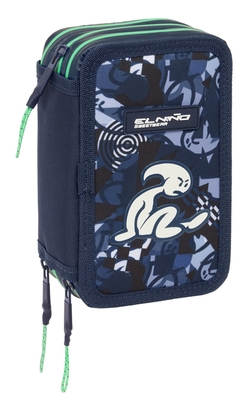 PLUMIER TRIPLE 37 PIEZAS EL NIÑO NAVY 12,5x19,5x5,5cm