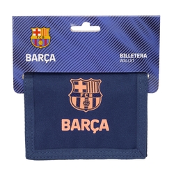 BILLETERA CON CABECERA F.C.BARCELONA 2ª EQUIPACION 12,5x9,5x1cm