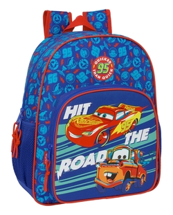 MOCHILA JUNIOR ADAPTABLE CARRO CARS 32x38x12cm