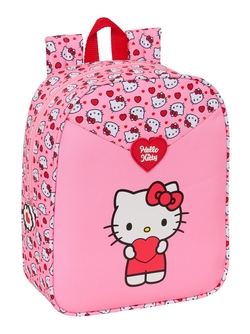 MOCHILA GUARDERIA ADAPTABLE CARRO HELLO KITTY 22x27x10cm
