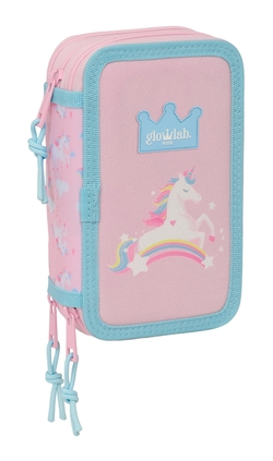 PLUMIER TRIPLE 37 PIEZAS GLOWLAB KIDS 12,5x19,5x5,5cm