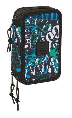 PLUMIER TRIPLE 37 PIEZAS SAFTA GRAFFITI GO 12,5x19,5x5,5cm