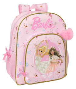 MOCHILA JUNIOR ADAPTABLE A CARRO BARBIE BALLET 32x38x12cm