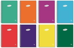 Paq/10 cuaderno espiral 4º 80h 60g. pauta 3.5 c/m tapa carton pacsa