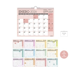 CALENDARIO PARED 2026 CLASICO MEDIANO 31X24 CM