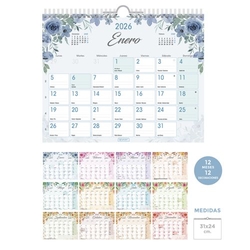CALENDARIO PARED 2026 VINTAGE 31X24 CM