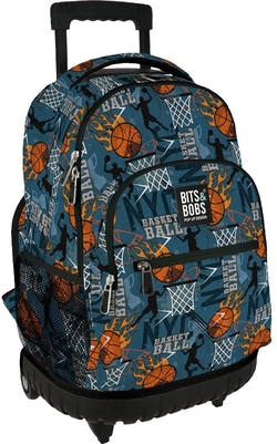 MOCHILA ROLLER B&B BASKETBALL 37x52x25cm