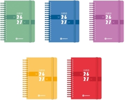 PACK 5 AGENDAS ESCOLARES PP 26/27 A6 DP COLORES SURTIDOS