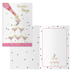 PACK 5 TARJETAS FELICITACION FELICIDADES PAREJA