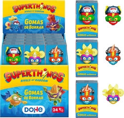 EXP 24 ASSORTED ERASERS SUPERTHINGS