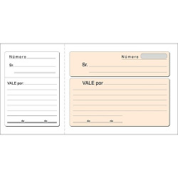 PAQ/10 TALONARIOS DE VALE CON I.G.I.C. 21X10,5CM LOAN